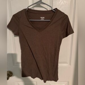 🤎Brown V-neck Short Sleeve T-Shirt